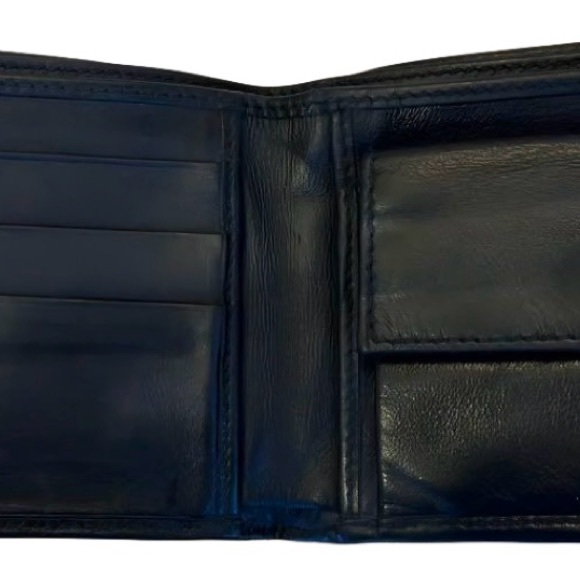 Authentic Gucci Black Leather Guccissima Web Bifold Wallet - Picture 5 of 11